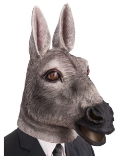 CARETA DE BURRO DE LÁTEX CABEZA ENTERA