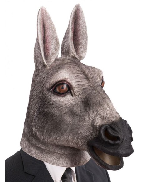 CARETA DE BURRO DE LÁTEX CABEZA ENTERA