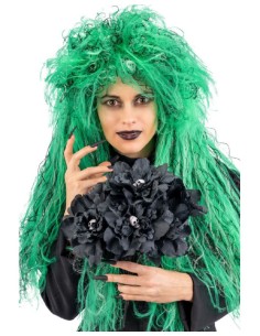 RAMO DE FLORES NEGRAS Y CALAVERAS