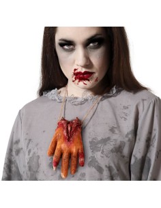 COLLAR CON MANO ENSANGRENTADA