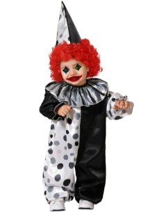 DISFRAZ DE PAYASO GRIS HALLOWEEN INFANTIL
