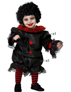 DISFRAZ DE PAYASO NEGRO BEBÉ