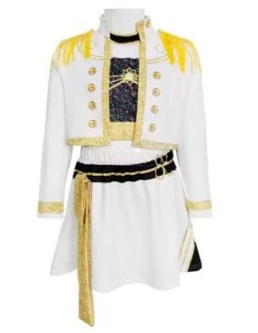 DISFRAZ BLANCO DE CANTANTE DE BAILE INFANTIL