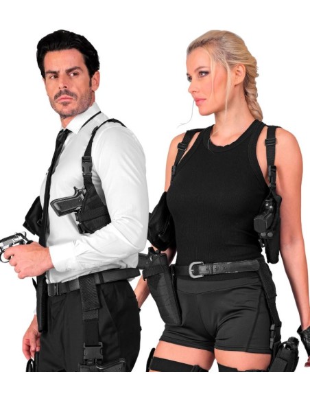 FUNDA NEGRA PISTOLA DE HOMBRO TÁCTICA