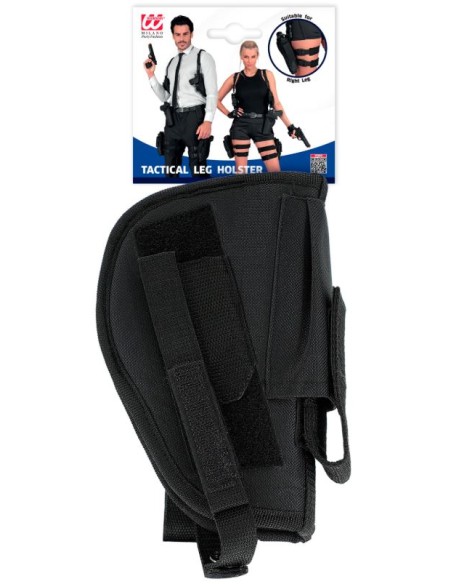FUNDA NEGRA PARA PIERNA DERECHA TÁCTICA