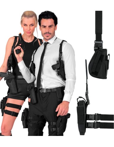 FUNDA NEGRA PARA PIERNA DERECHA TÁCTICA