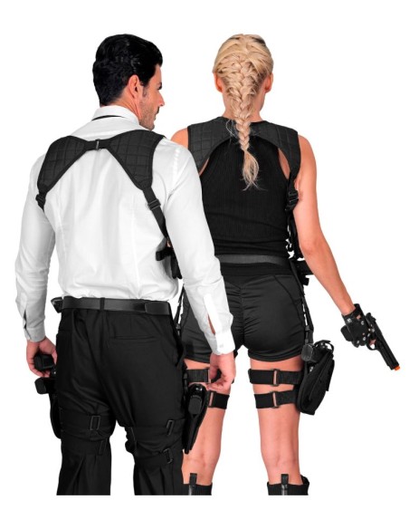 FUNDA NEGRA PARA PIERNA DERECHA TÁCTICA