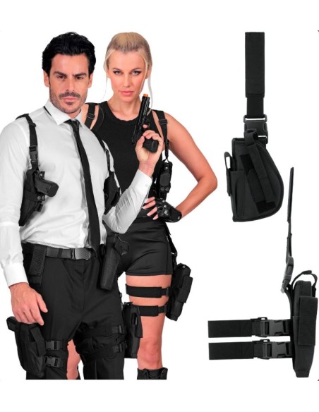 FUNDA NEGRA PARA PIERNA IZQUIERDA TÁCTICA