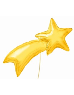GLOBO ESTRELLA FUGAZ DORADA