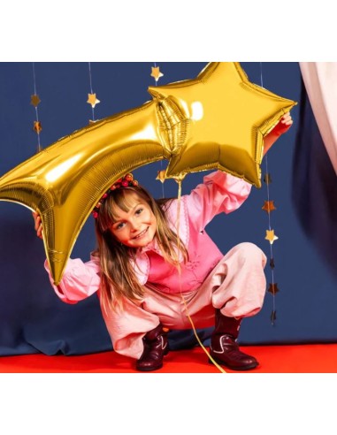 GLOBO ESTRELLA FUGAZ DORADA