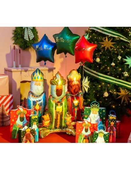 GLOBO FOIL REY MAGO CON BASE 110 CM