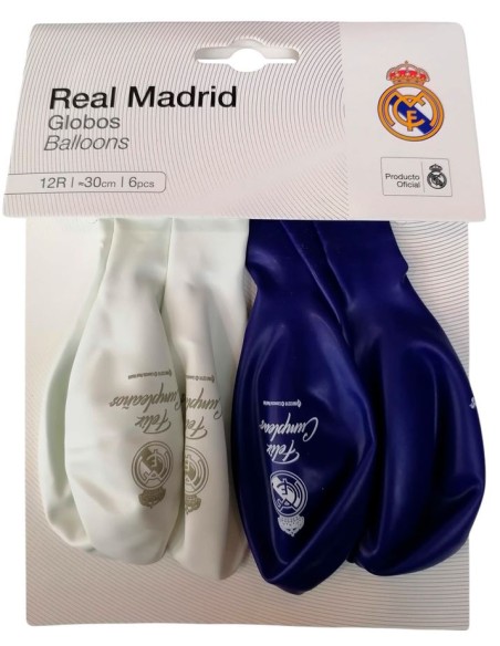 GLOBOS LÁTEX ESCUDO FELIZ CUMPLEAÑOS REAL MADRID