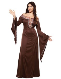 DISFRAZ DE DAMA MEDIEVAL MARRÓN ADULTO