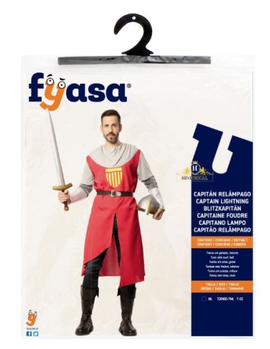 DISFRAZ MEDIEVAL ROJO ADULTO