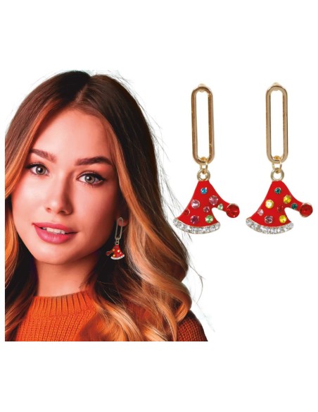 PENDIENTES NAVIDEÑOS GORRITOS