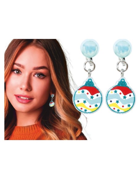 PENDIENTES NAVIDEÑOS CON BOLAS DE NAVIDAD