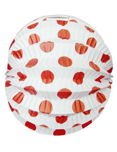 FAROL  ESFÉRICO BLANCO TOPOS 22 CM