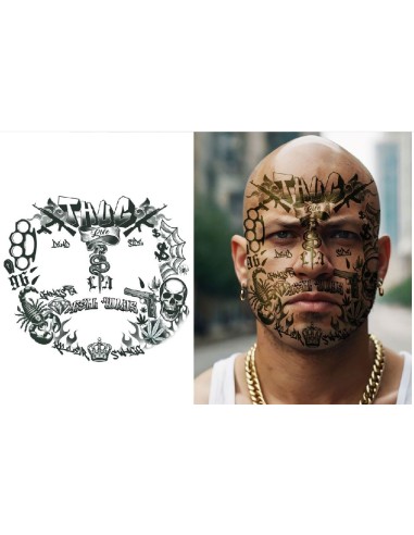 TATUAJE CARA THUG LIFE