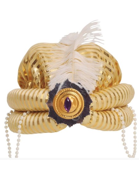 TURBANTE ÁRABE DORADO