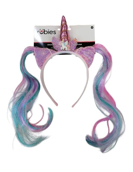 DIADEMA UNICORNIO CON MECHAS