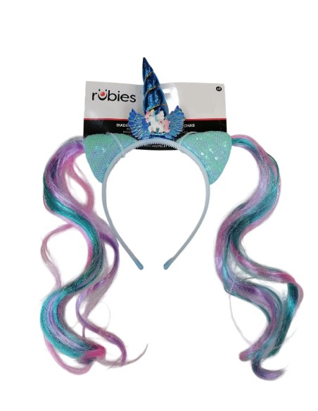 DIADEMA UNICORNIO CON MECHAS