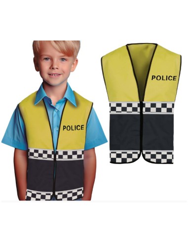 CHALECO POLICÍA AMARILLO INFANTIL
