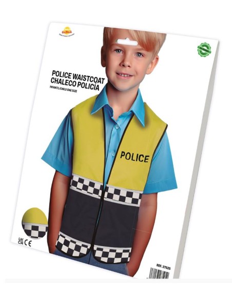 CHALECO POLICÍA AMARILLO INFANTIL