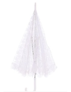 SOMBRILLA BLANCA DE ENCAJE 60X70 CM 2