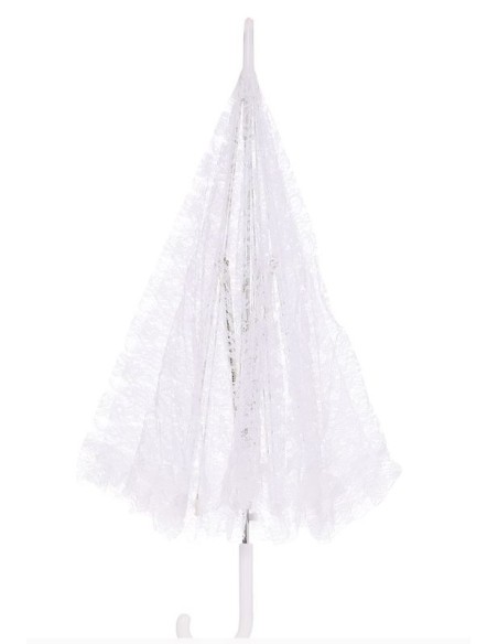 SOMBRILLA BLANCA DE ENCAJE 60X70 CM