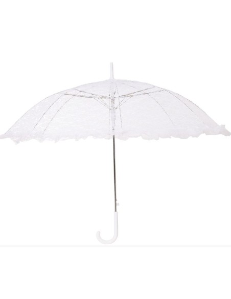 SOMBRILLA BLANCA DE ENCAJE 60X70 CM