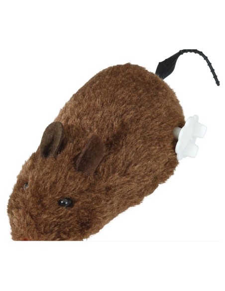 RATA PELUDA CON CUERDA 16 CM