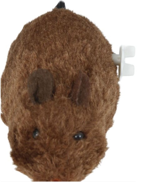 RATA PELUDA CON CUERDA 16 CM