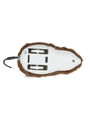 RATA PELUDA CON CUERDA 16 CM