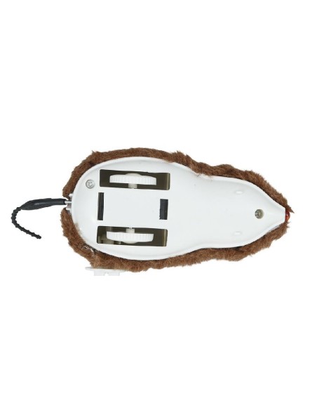 RATA PELUDA CON CUERDA 16 CM