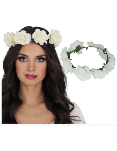 CORONA ROSAS BLANCAS