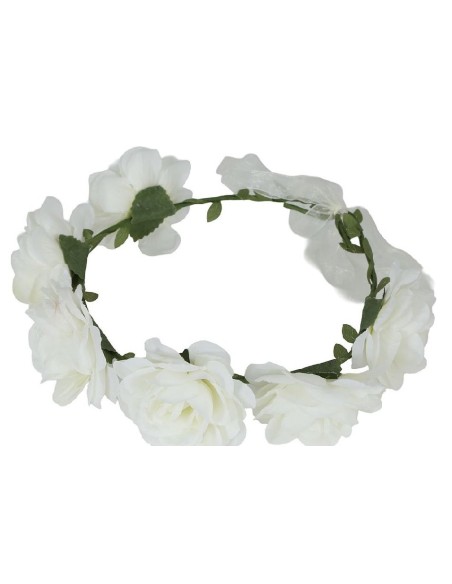 CORONA ROSAS BLANCAS