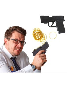 PISTOLA GOMAS ELÁSTICAS 17 CM