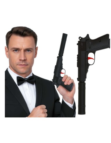 PISTOLA CON SILENCIADOR 29 CM