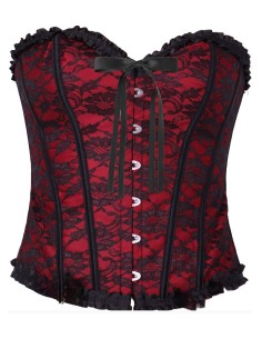 CORSET BURDEOS Y NEGRO ADULTO 2