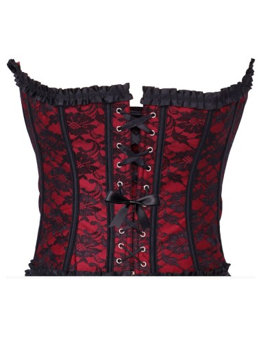 CORSET BURDEOS Y NEGRO ADULTO