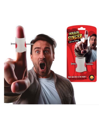 CLAVO ATRAVIESA DEDO DE BROMA