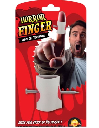 CLAVO ATRAVIESA DEDO DE BROMA