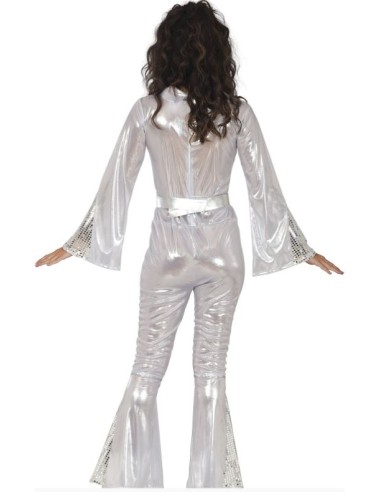 DISFRAZ DISCO ORO/PLATA MUJER