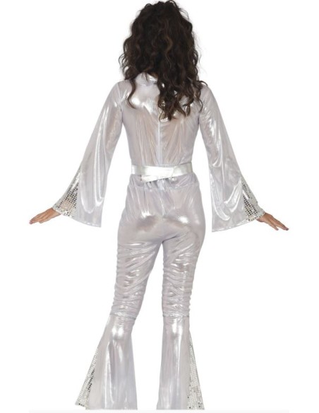 DISFRAZ DISCO ORO/PLATA MUJER
