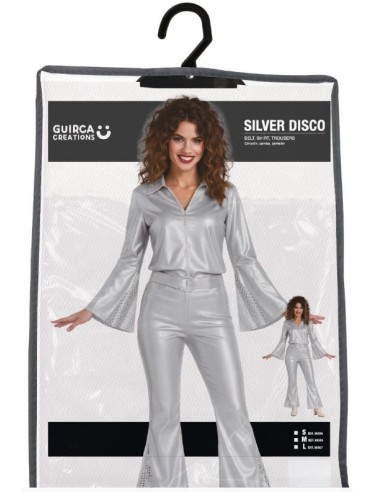 DISFRAZ DISCO ORO/PLATA MUJER