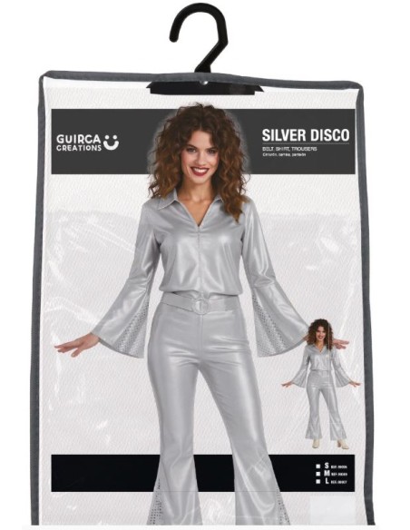 DISFRAZ DISCO ORO/PLATA MUJER