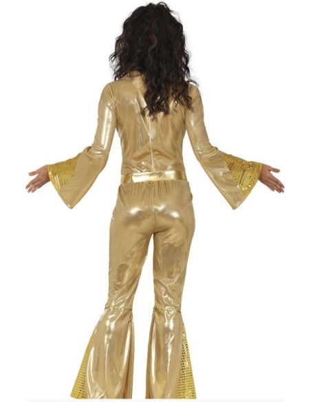 DISFRAZ DISCO ORO/PLATA MUJER