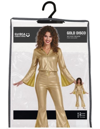DISFRAZ DISCO ORO/PLATA MUJER
