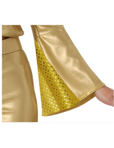 DISFRAZ DISCO ORO/PLATA MUJER