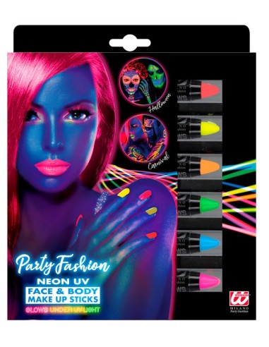 MAQUILLAJE EN LÁPIZ FLUORESCENTE AL AGUA 6 UND